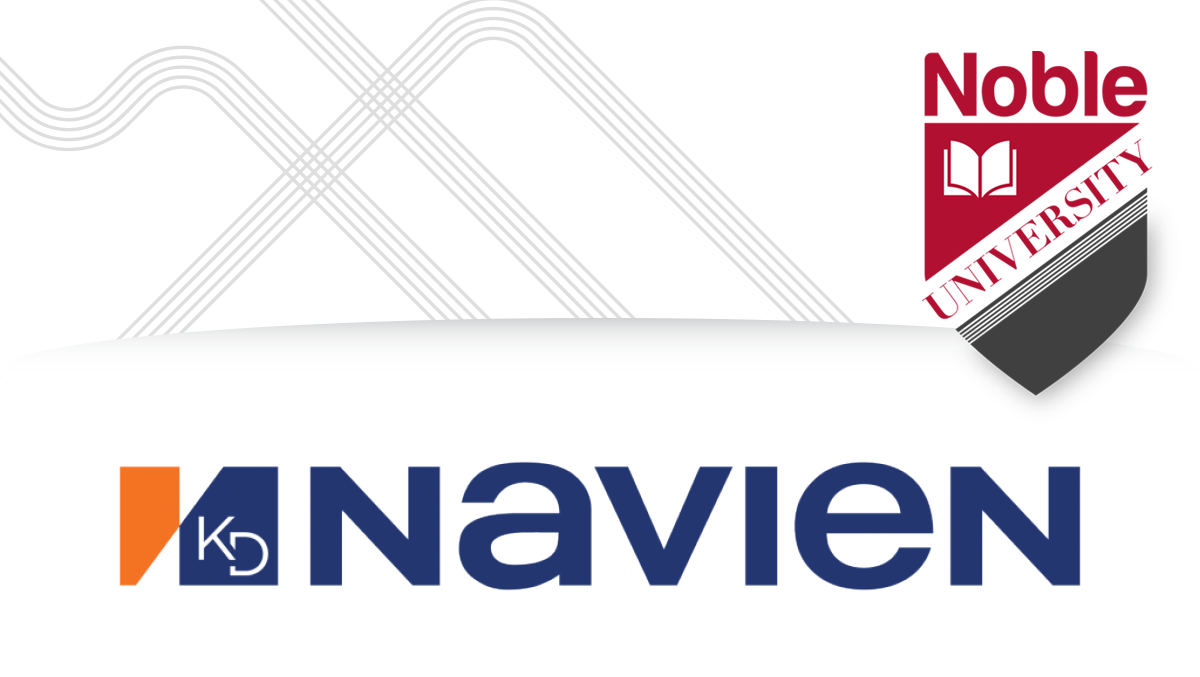 Line Decal with a Noble University logo and a Navien logo
